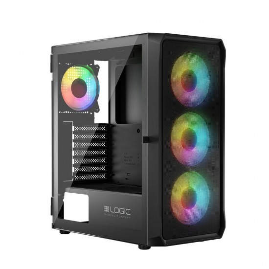 ATX Semi-tower Box Logic PORTOS ARGB White Black