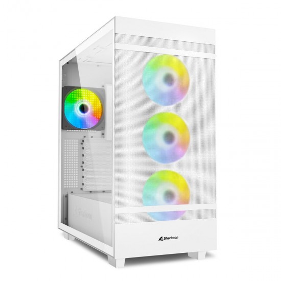 ATX Semi-tower Box Sharkoon Rebel C50 RGB ATX White