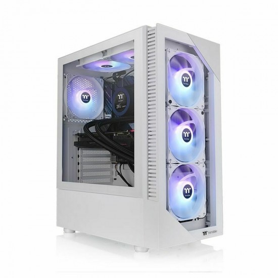 ATX Semi-tower Box THERMALTAKE View 200 TG Snow ARGB White