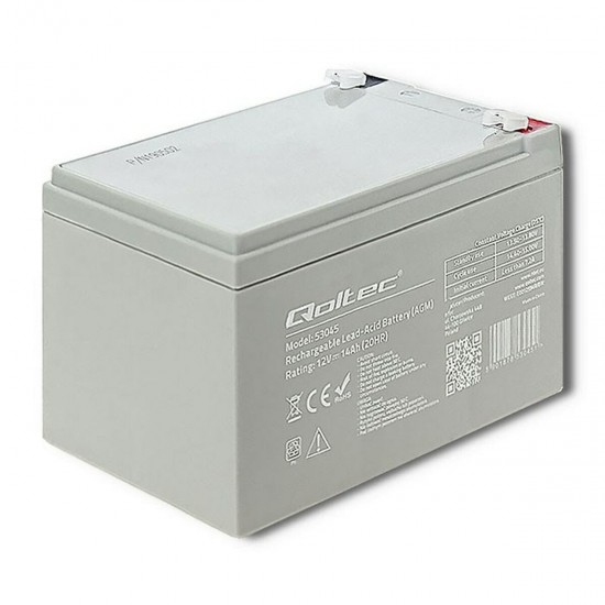 Battery for Uninterruptible Power Supply System UPS Qoltec 53045 14000 mAh 12 V