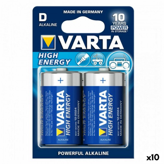 Battery Varta LR20 D 1,5 V 16500 mAh High Energy 2 Ah 1,5 V (10 Units)