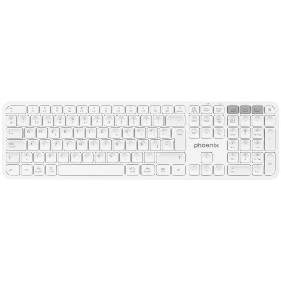 Bluetooth Keyboard Phoenix K300 White Spanish Qwerty