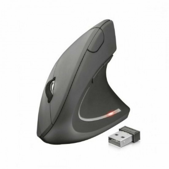 Ergonomic Optical Mouse Trust Verto Black Monochrome 1600 dpi