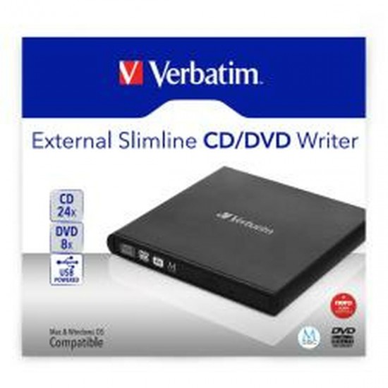 External Recorder Verbatim Slimline CD/DVD 24x