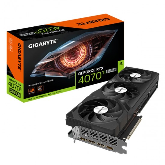 Graphics card Gigabyte GV-N407TSWF3MAX OC-16GD GDDR6X GEFORCE RTX 4070 TI SUPER 16 GB