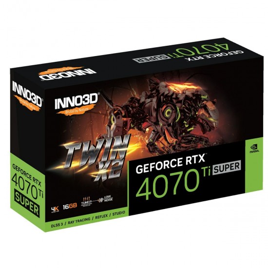 Graphics card INNO3D GEFORCE RTX 4070 Ti SUPER TWIN X2 GeForce RTX 4070 Ti 16 GB GDDR6X