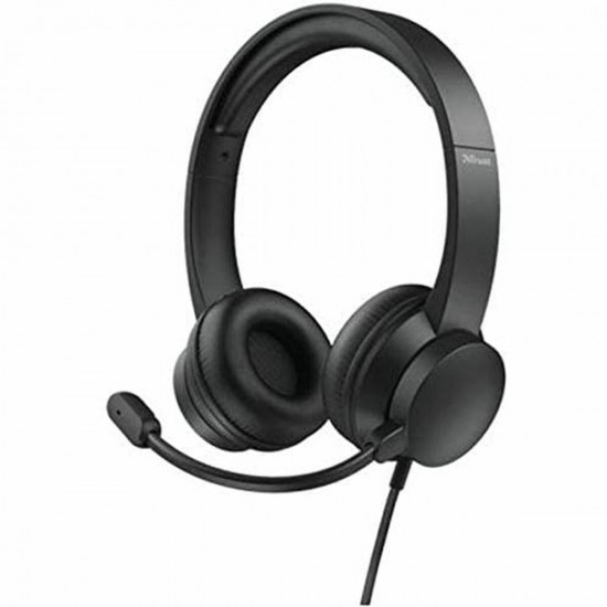 Headphones with Microphone Trust 24186 Black