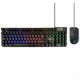 Keyboard and Mouse Ewent PL3201 Black Multicolour Spanish Qwerty