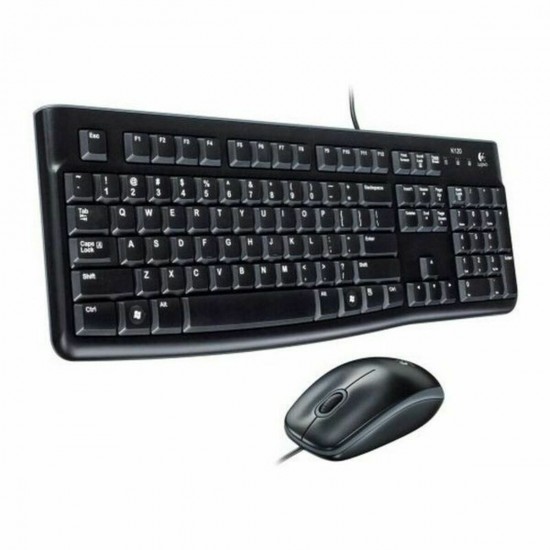 Keyboard and Mouse Logitech 920-002550 Black Spanish Qwerty Keyboard and Mouse Logitech 920-002550 Black Spanish Qwerty