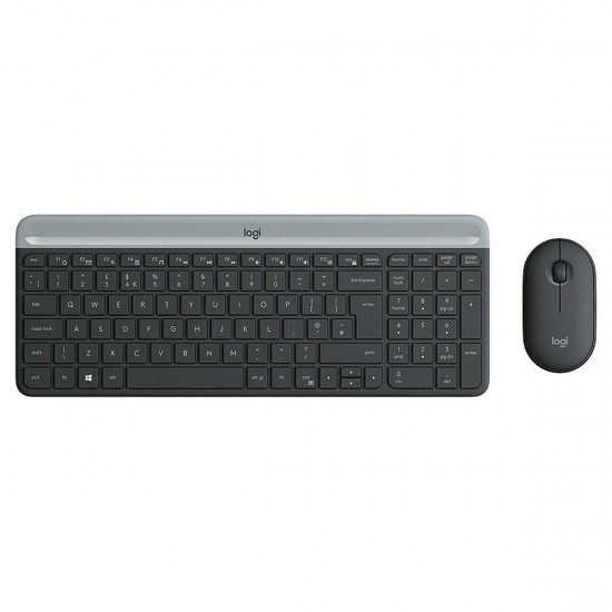 Keyboard and Mouse Logitech 920-009190 Black Grey French AZERTY