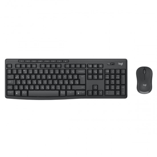 Keyboard and Mouse Logitech MK370 Graphite Qwerty hebreo