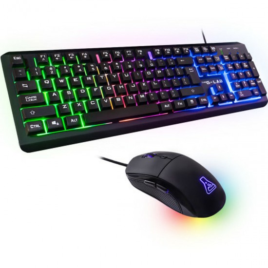 Keyboard with Gaming Mouse The G-Lab KEYZ 160 SP KULT 170 Spanish Qwerty