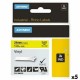 Laminated Tape for Labelling Machines Rhino Dymo ID1-24 24 x 5,5 mm Black Yellow Stick Self-adhesives (5 Units)