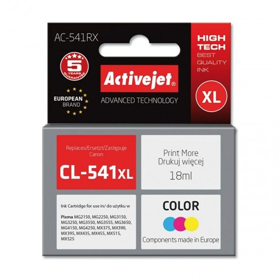 Original Ink Cartridge Activejet AC-541RX Cyan/Magenta/Yellow