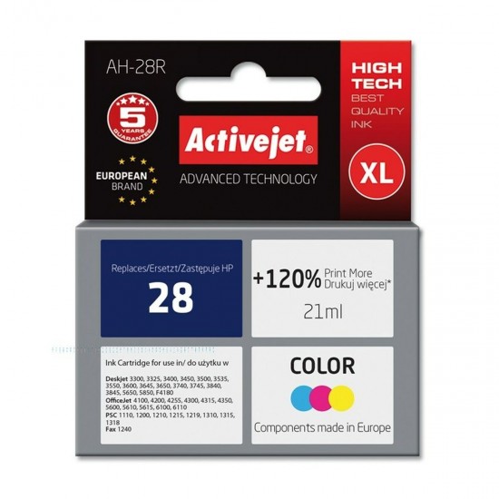 Original Ink Cartridge Activejet AH-28R Cyan/Magenta/Yellow