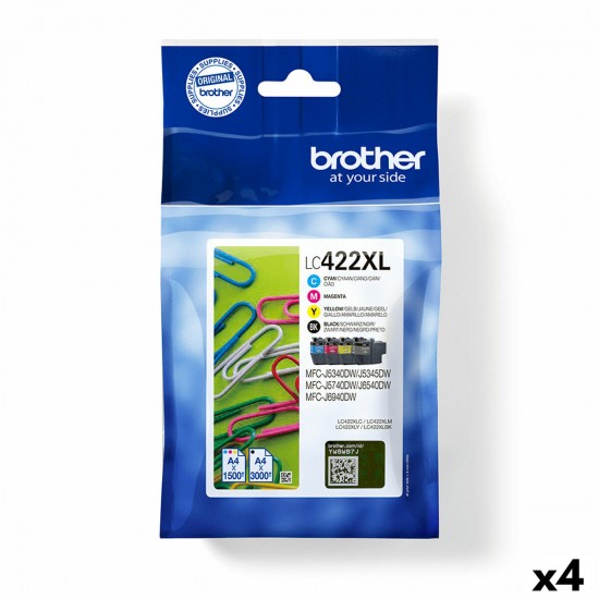 Original Ink Cartridge Brother LC422XL Black/Cyan/Magenta/Yellow (4 Units)