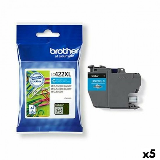 Original Ink Cartridge Brother MFCJ5340DW MFCJ5740DW MFCJ6540DW MFCJ6940DW Cyan (5 Units)