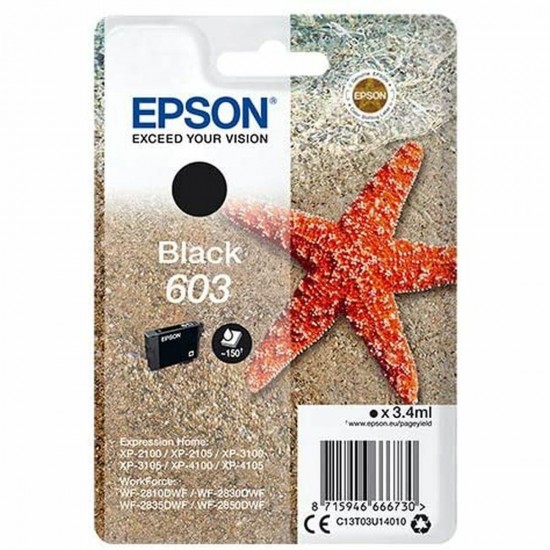 Original Ink Cartridge Epson C13T03U14020 Black Original Ink Cartridge Epson C13T03U14020 Black