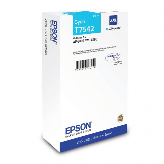 Original Ink Cartridge Epson C13T754240 Blue Black Cyan