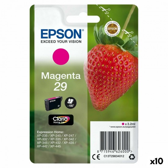 Original Ink Cartridge Epson XP 235 332 335 432 435 Magenta (10 Units)