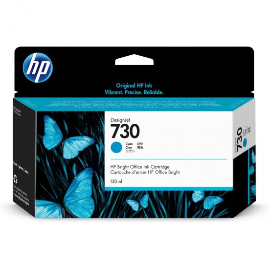 Original Ink Cartridge HP 730 (P2V62A) Cyan