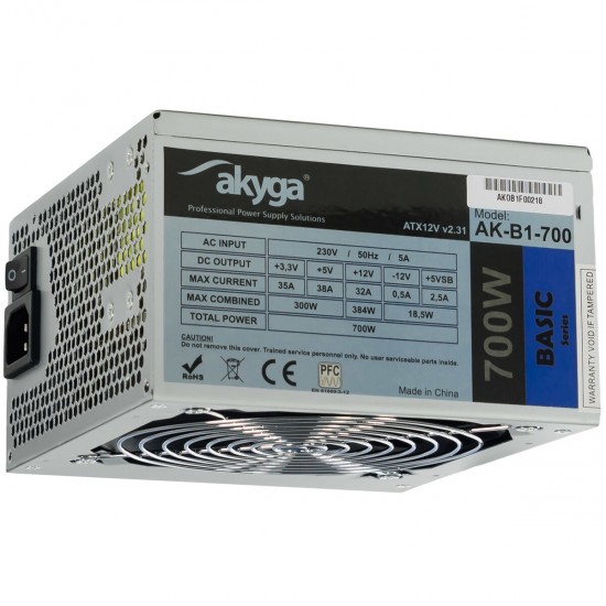 Power supply Akyga AK-B1-700 700 W Cabling Side ventilation ATX