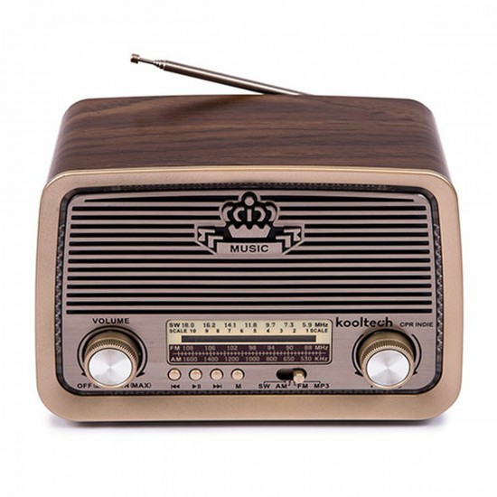 Radio Kooltech Am/Fm/Sw Bluetooth Brown