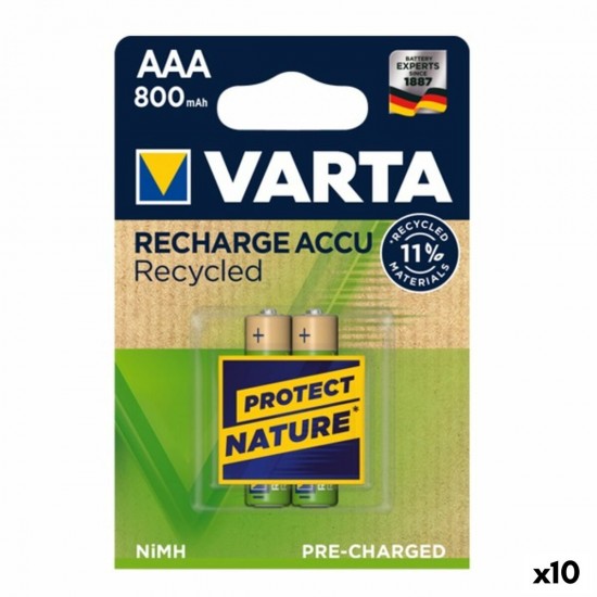 Rechargeable Batteries Varta AAA 800MAH 1,2 V 800 mAh AAA (10 Units)