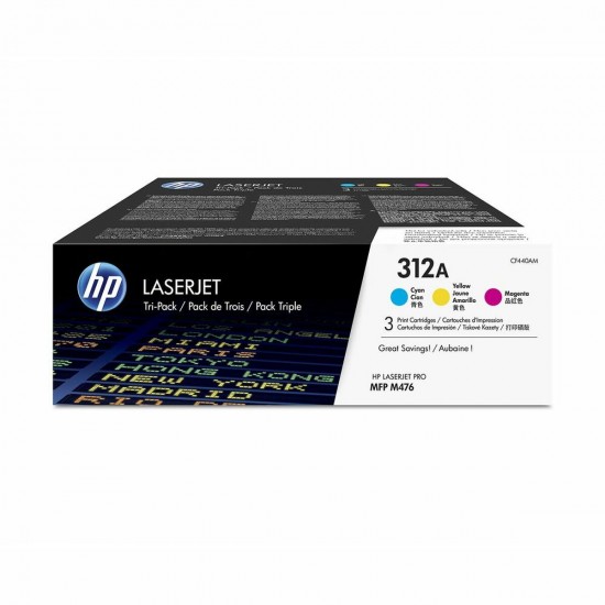 Toner HP CF440AM Cyan/Magenta/Yellow (3 Units)