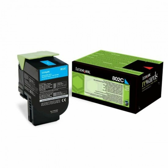 Toner Lexmark 802C Cyan Toner Lexmark 802C Cyan