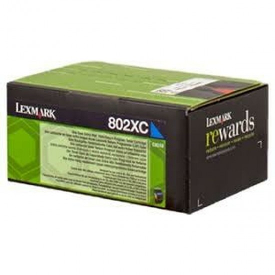 Toner Lexmark 802XC Blue Cyan