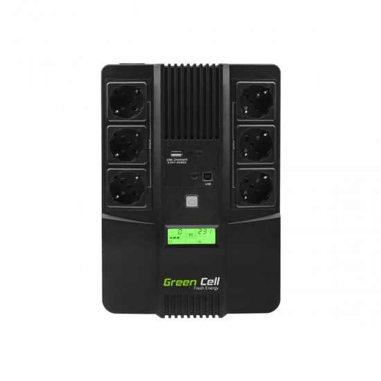 Uninterruptible Power Supply System Interactive UPS Green Cell AiO 800VA LCD 480 W