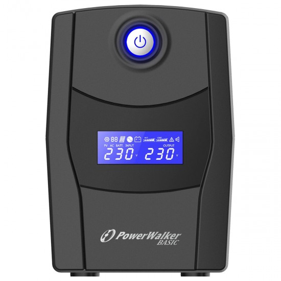 Uninterruptible Power Supply System Interactive UPS Power Walker VI 1000 STL 600 W