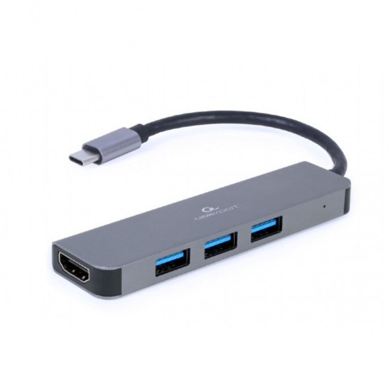 USB Hub GEMBIRD A-CM-COMBO2-01 Grey USB Hub GEMBIRD A-CM-COMBO2-01 Grey