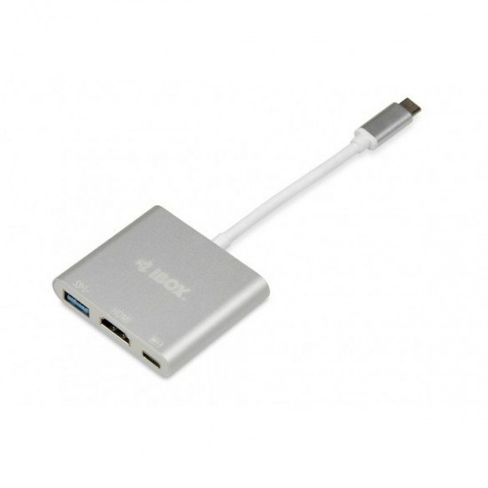 USB Hub Ibox IUH3CFT1 White Silver