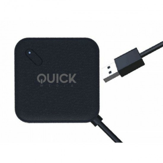 USB Hub Quick Media QMH304PB Black