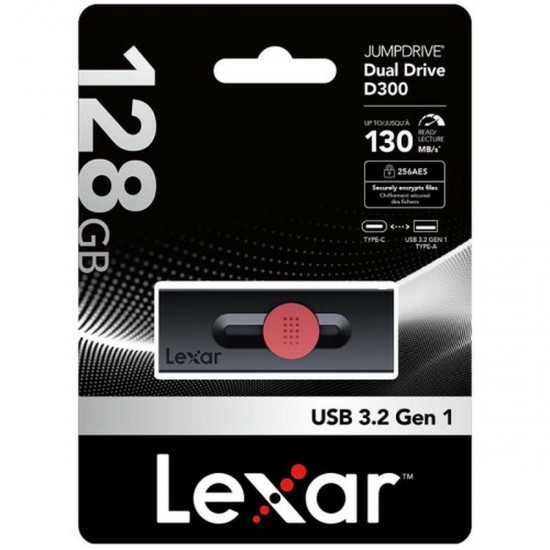 USB stick Lexar DUAL Black 128 GB