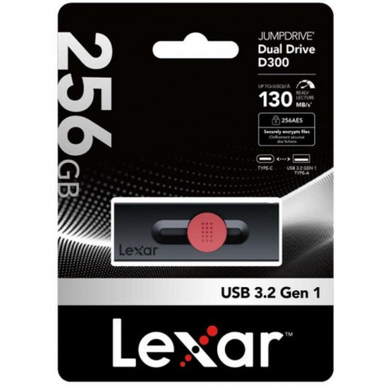 USB stick Lexar DUAL Black 256 GB