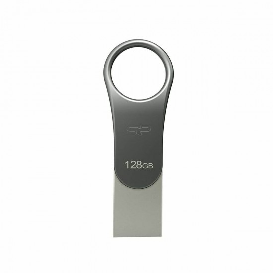 USB stick Silicon Power Mobile C80 Grey Titanium 128 GB USB stick Silicon Power Mobile C80 Grey Titanium 128 GB