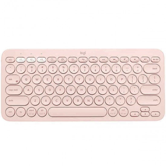 Wireless Keyboard Logitech K380 Pink Spanish Qwerty